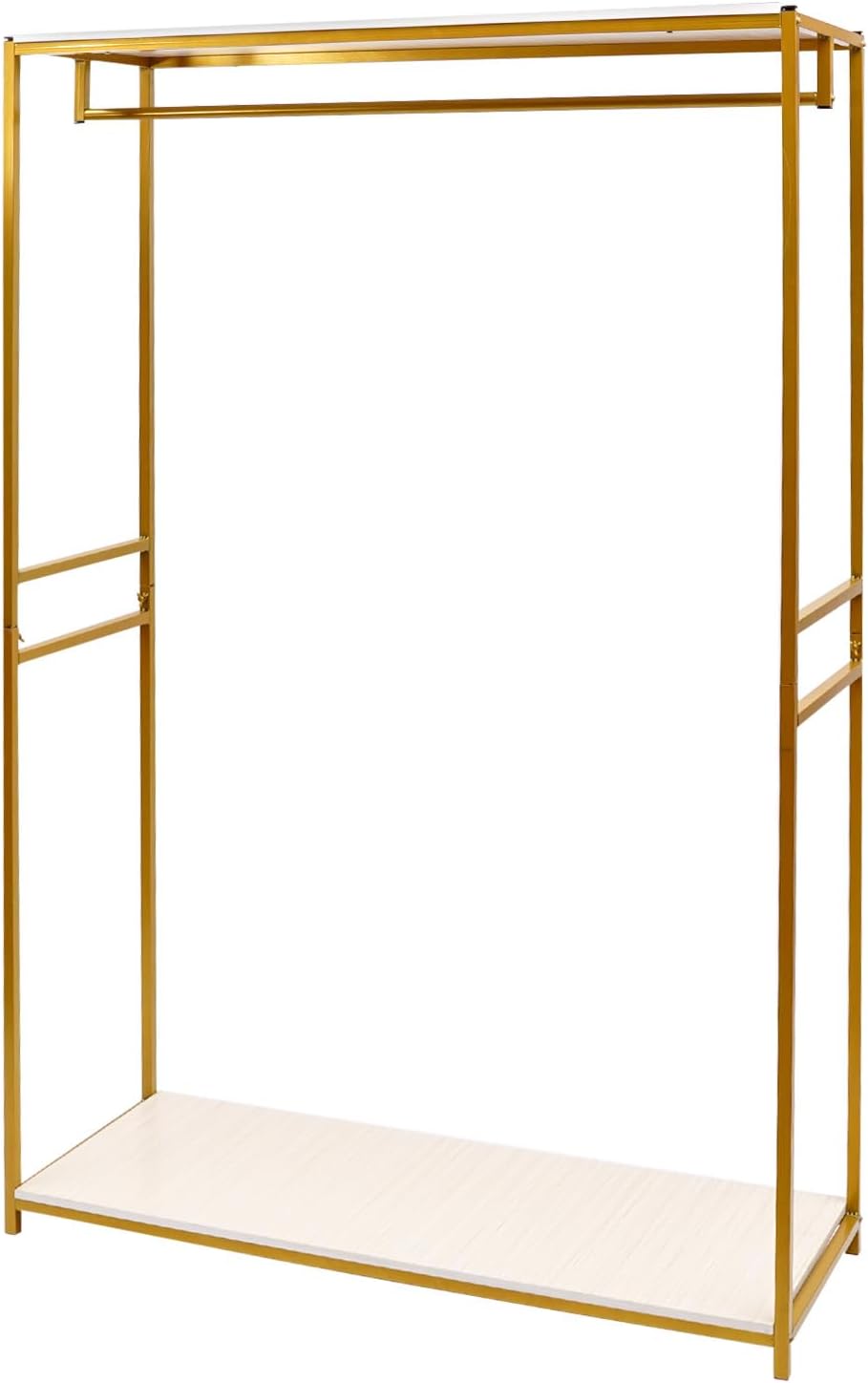 Heavy Duty Metal Clothing Rack Freestanding Wardrobe Garment Hanger Portable Organizer for Hanging Clothes Bedroom Closet Clothes Retail Display Clothing Store
