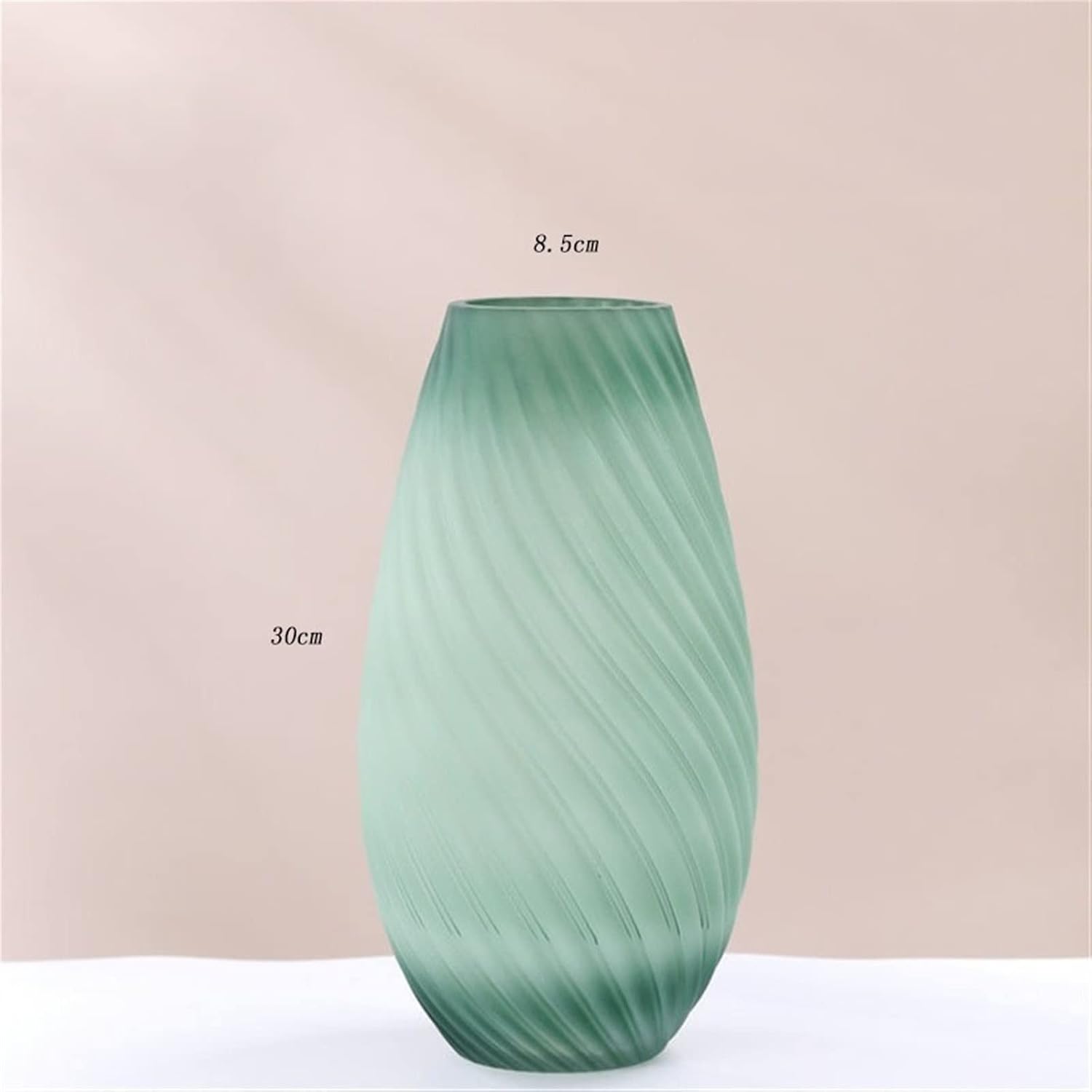 Flower Vase Spot Creative Green Glass vase Wholesale Lily Flower Arrangement Utensils Living Room hydroponic Home Decoration Ornaments Dry Flower Arrangement (Size : L)