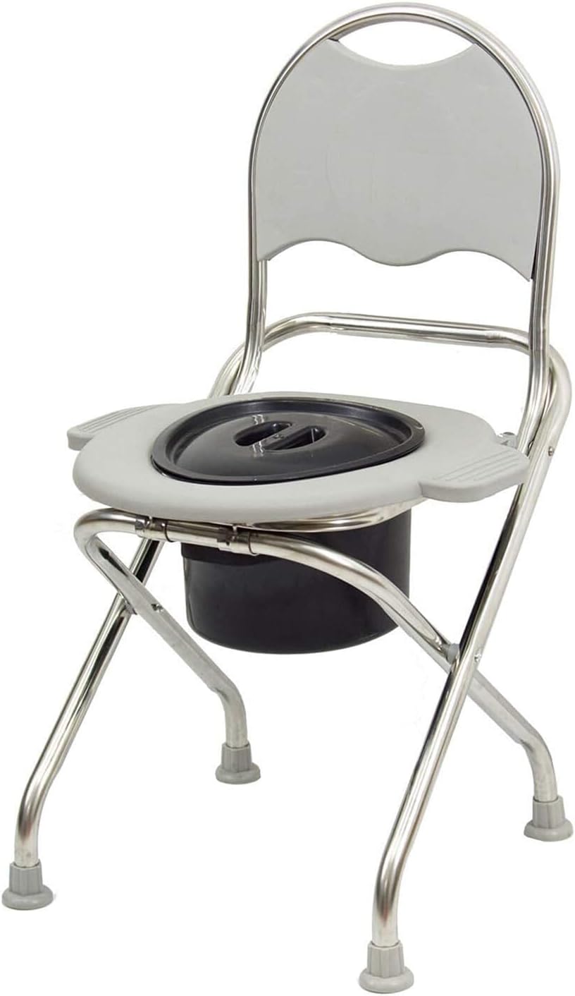 Portable Folding Commode Chair for Disabled and Seniors Lightweight and Non Slip WC Toilet Seat