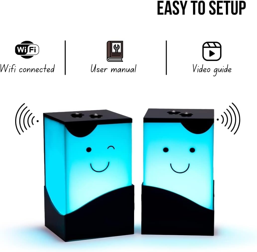 ZOCI VOCI Friendship Lamps, Telepathy Toddlers, Long Distance WiFi Touch Light, Stay Connected from Anywhere, 250+ Colors, Gift for Couples, Friends & Family, Father's Day, No Subscription (Set of 3)
