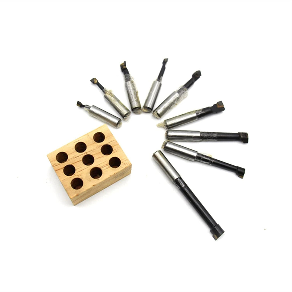 Lathe blade,1set 2' 50mm Boring Head+1pcs Morse Holder+9pcs 12mm Boring bar for CNC Lathe Bored Boring Tool Set Milling Lathe Tool (Size : MT3-(F1 50)-9pcs)