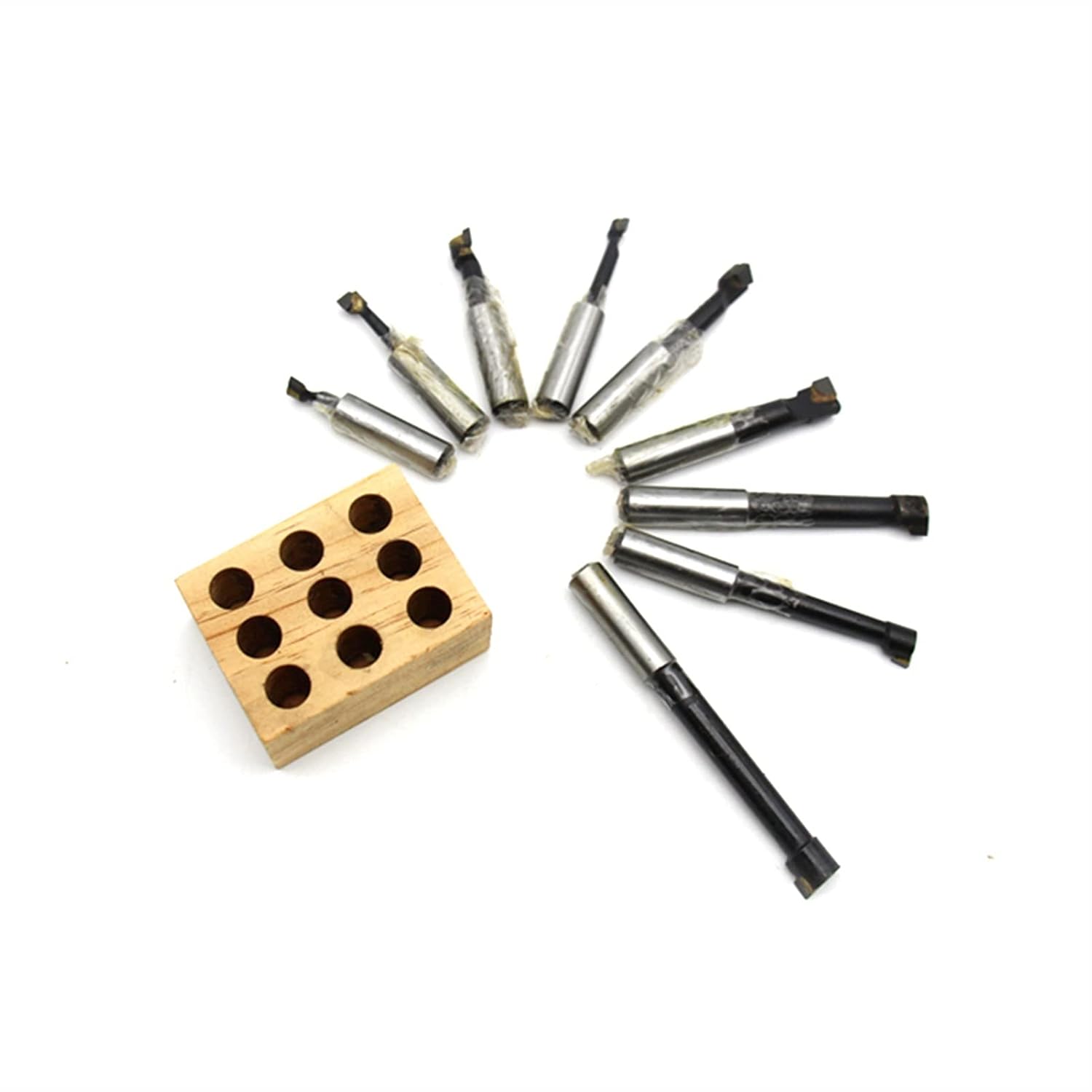 Lathe blade,1set 2' 50mm Boring Head+1pcs Morse Holder+9pcs 12mm Boring bar for CNC Lathe Bored Boring Tool Set Milling Lathe Tool (Size : MT3-(F1 50)-9pcs)