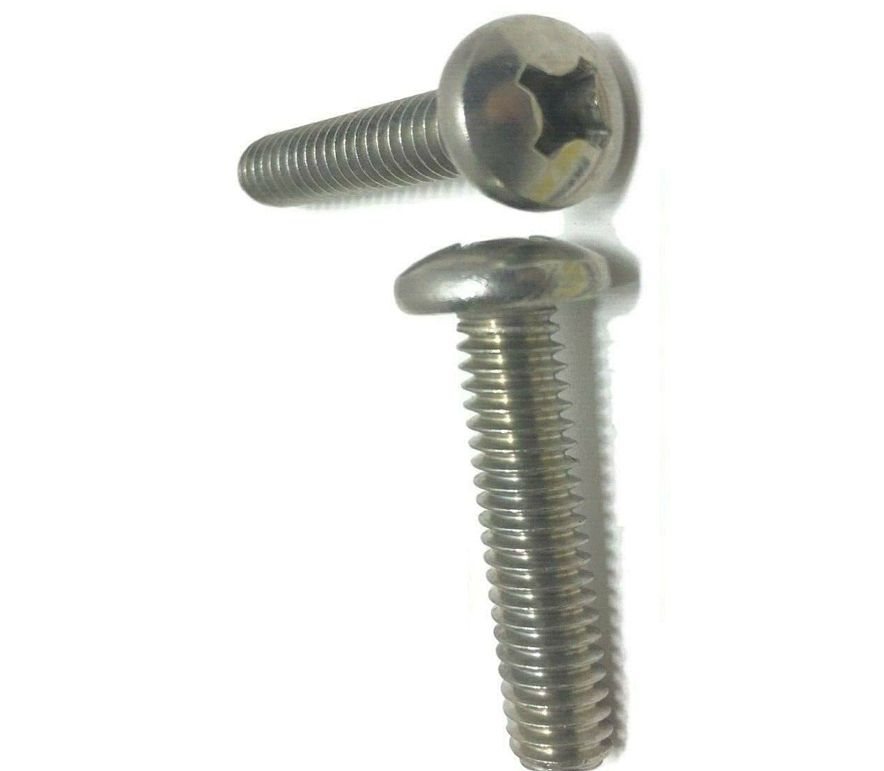 Pr-Mch Package of 1000, 1/4-20 x 1/2' Phillips Pan Head Machine Screw Stainless Steel Metal Set Kit #DR-D7591D