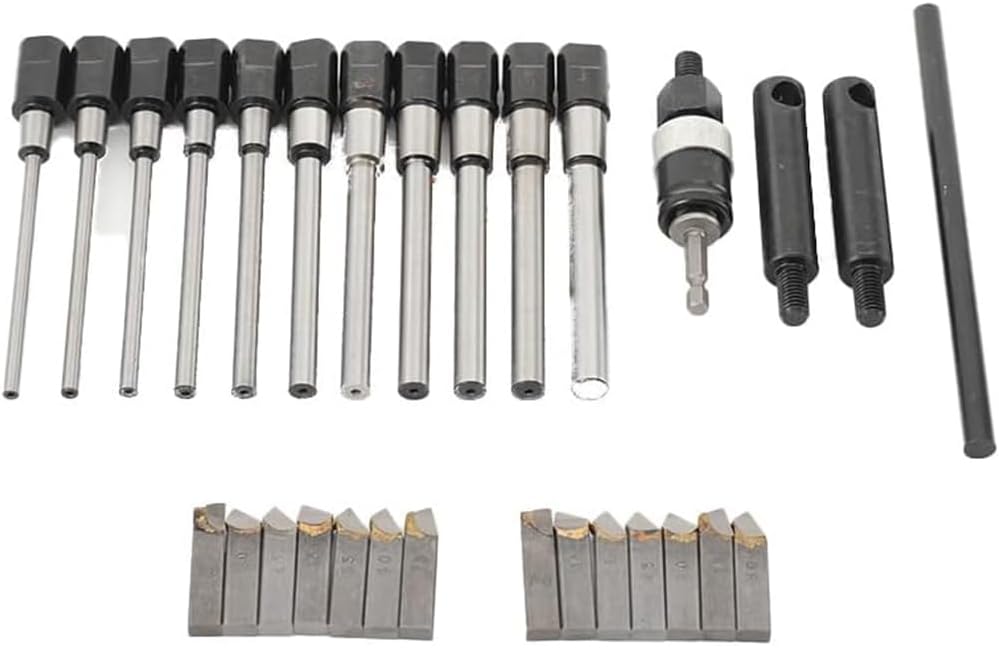 Valve Seat Reamer Repair Tool for 22-63mm Carbide Valve Cutting Tool, 29 Pcs Universal Boring Cutter Valve Repair Tools with 15°-90° Blades Black,1