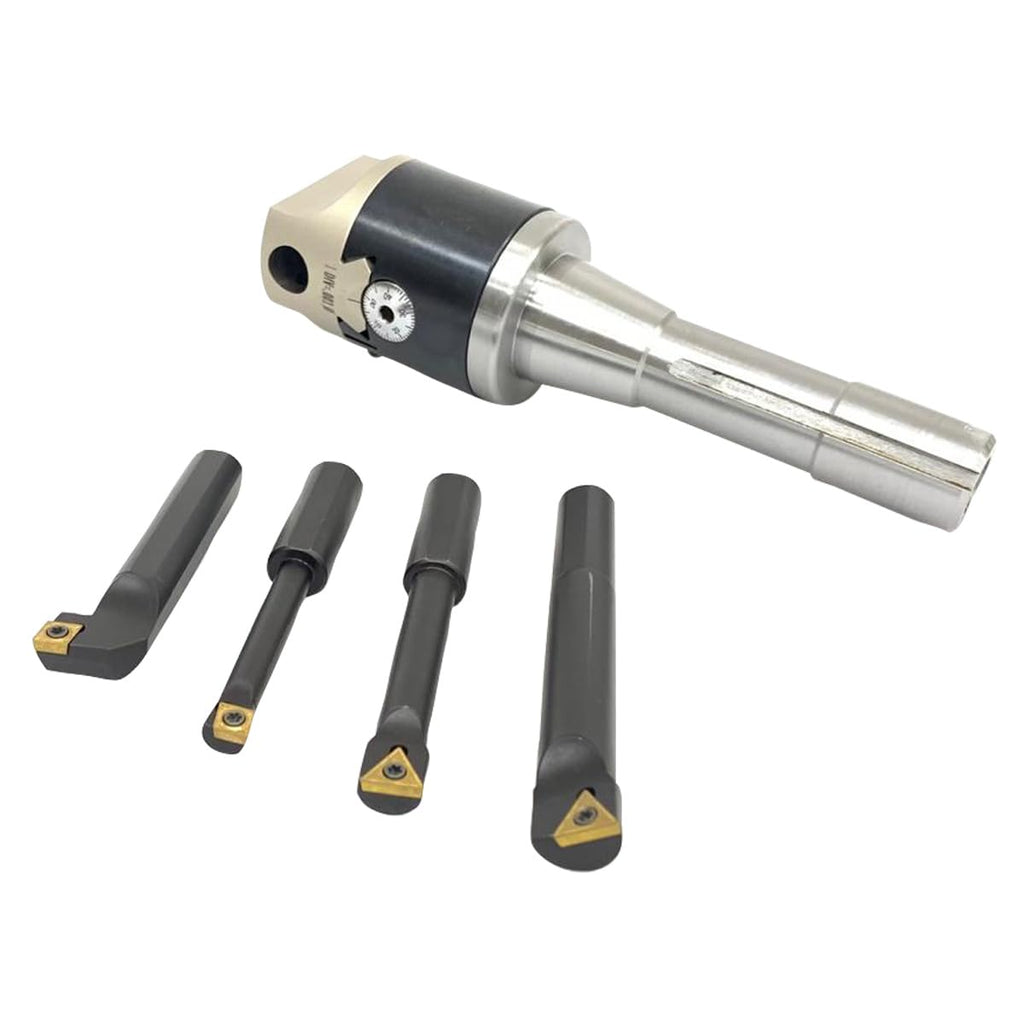 HHIP 1906-0201 Indexable Tool Set with 2' Boring Head, R8 Shank & 4 Boring Bars