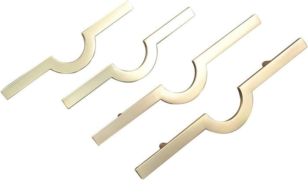 TOMYEUS Cabinet Handles Kitchen Hardware 10 Pcs Chinese Style Solid Zinc Alloy Brushed Gold Handle Cabinet Drawer Knob Door Pull Chinese Style Half Moon Cabinet pulls Kitchen Cabinet Handles