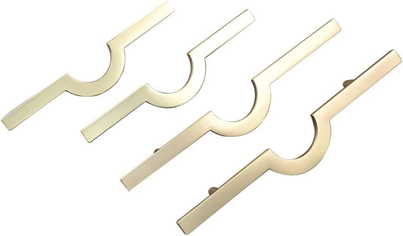 TOMYEUS Cabinet Handles Kitchen Hardware 10 Pcs Chinese Style Solid Zinc Alloy Brushed Gold Handle Cabinet Drawer Knob Door Pull Chinese Style Half Moon Cabinet pulls Kitchen Cabinet Handles