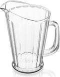Soro Essentials- 60 oz. Polycarbonate Tapered Pitcher Clear Color Set of 12- Beverage Serveware Carafe Clear Pitcher for Mimosa Bar Brunch Cold Water Juice Milk Iced Tea Lemonade for Home Restaurant
