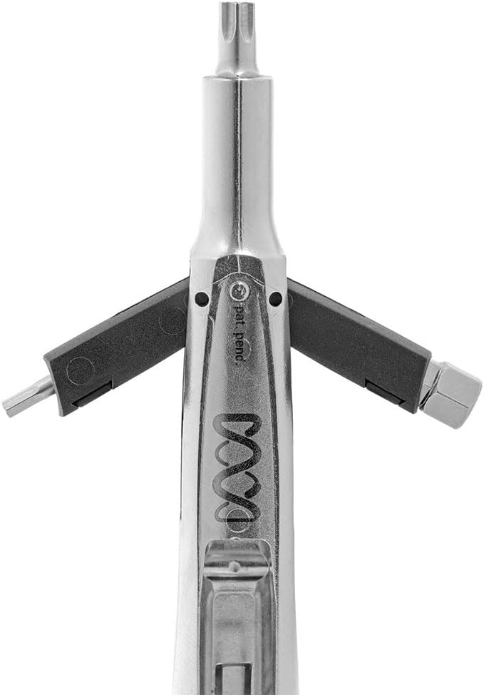 IncredibleX Stainless Multi-Tool with Hex Keys & T25, Corrosion-Resistant Hardened Steel, Magnetic Design, Includes Adapter for Handlebar Mount, Compact 8-Function Cycling Gear & Bike Repair Tool (57g | bike-multifunction-tools