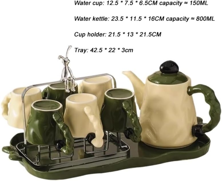 Beverage Serveware Household Set, Living Room, Dining Room, Ceramic Cold Water Pot, Tea Cup, Tray, Cup Holder Water Carafe