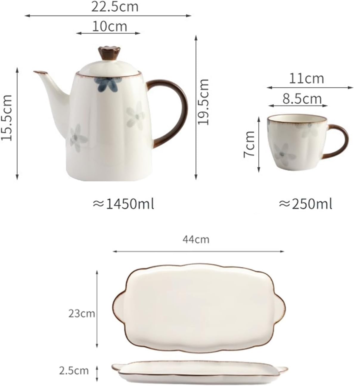 Beverage Serveware Cold Kettle Set Housewarming New Home Cup Household Wedding Ink Feng Shui Cup Tea Set Water Carafe