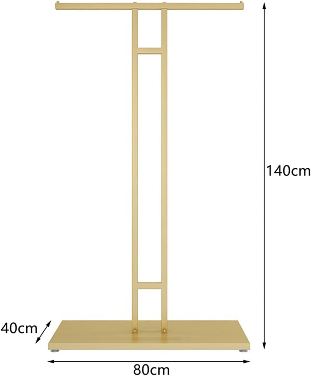 2 Way Modern Heavy Duty Clothes Rack, Chrome & Black, 80cm W x 260cm H, 2 Shelves, Free Standing, Ideal for Clothes & Coats