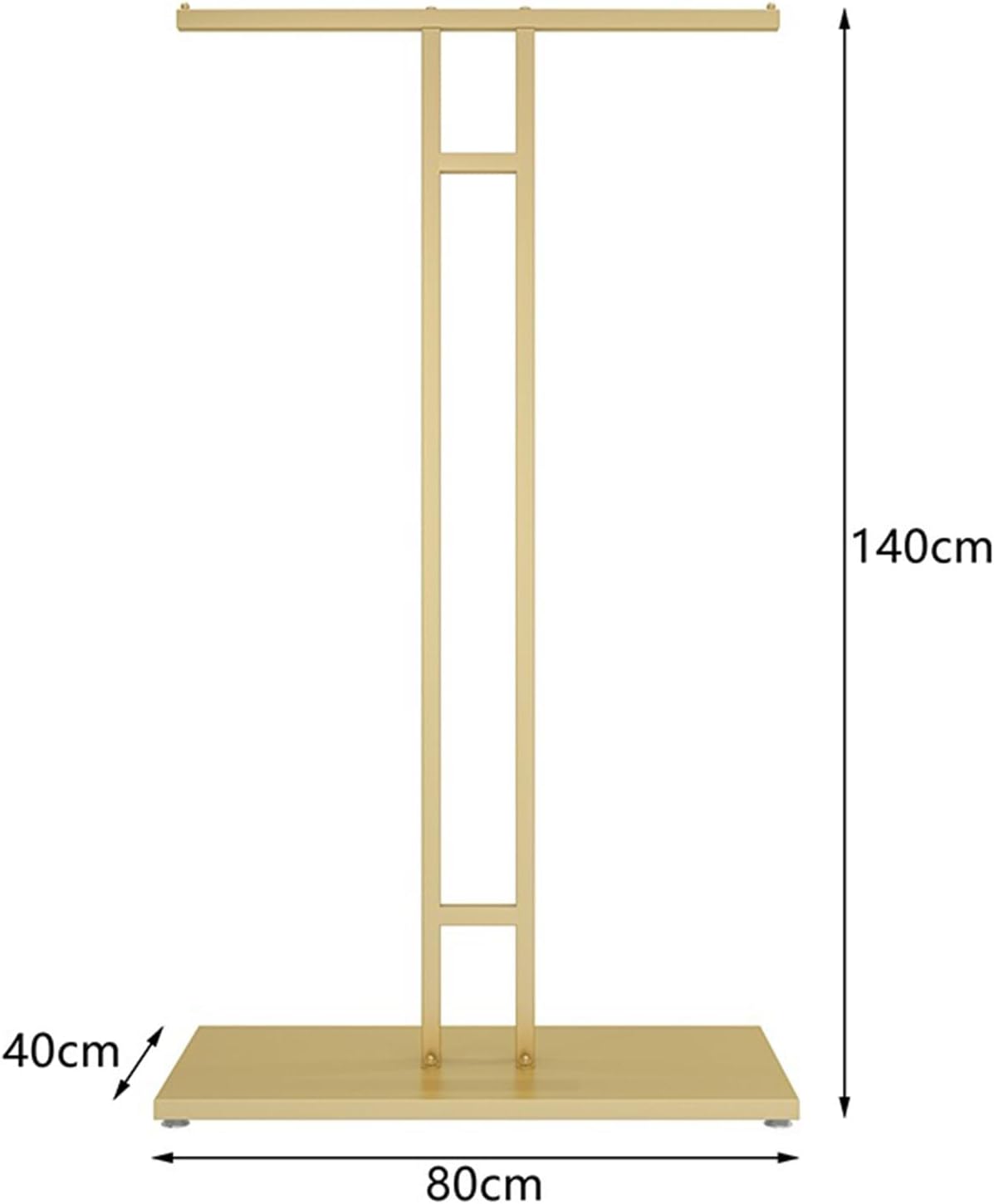 2 Way Modern Heavy Duty Clothes Rack, Chrome & Black, 80cm W x 260cm H, 2 Shelves, Free Standing, Ideal for Clothes & Coats
