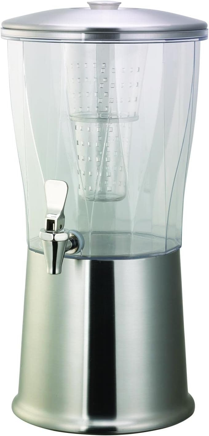 Service Ideas CBDRT3BSSS Elite Beverage Dispenser with Infuser Tube, Stainless Steel and Plastic, NSF, 3 Gallon, Brushed