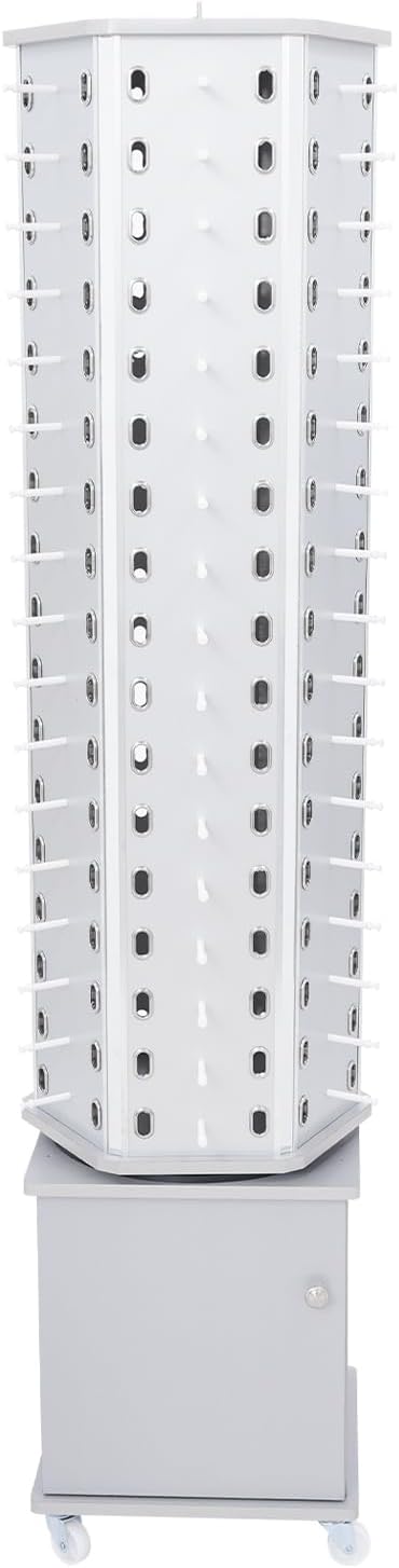 102 Pairs Glasses Rack, Floor-Standing Sunglasses Display Rack, 360° Rotating Eyewear Holder, Eyeglasses Storage Organizer, Sunglasses Display Stand with Cabinet & Wheels, Silver