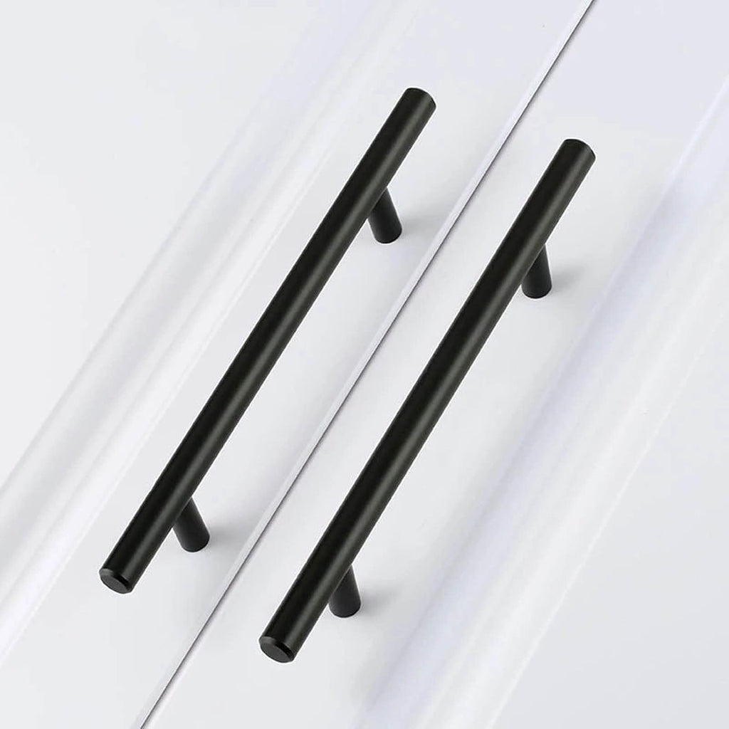 TOMYEUS Cabinet Handles Kitchen Hardware 10 PCS Black Cupboard Handle Brushed Stainless Steel Kitchen Cabinet Door Knob Furniture Handle Drawer Pull Hardware Cabinet pulls Kitchen Cabinet Handles