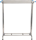 Metal Clothing Rack On Wheels, Rolling Garment Rack With Wheels, Garment Rack Rolling Clothes Rack Withhanging Rod For Bedroom, Hall, Clothes Store (C)