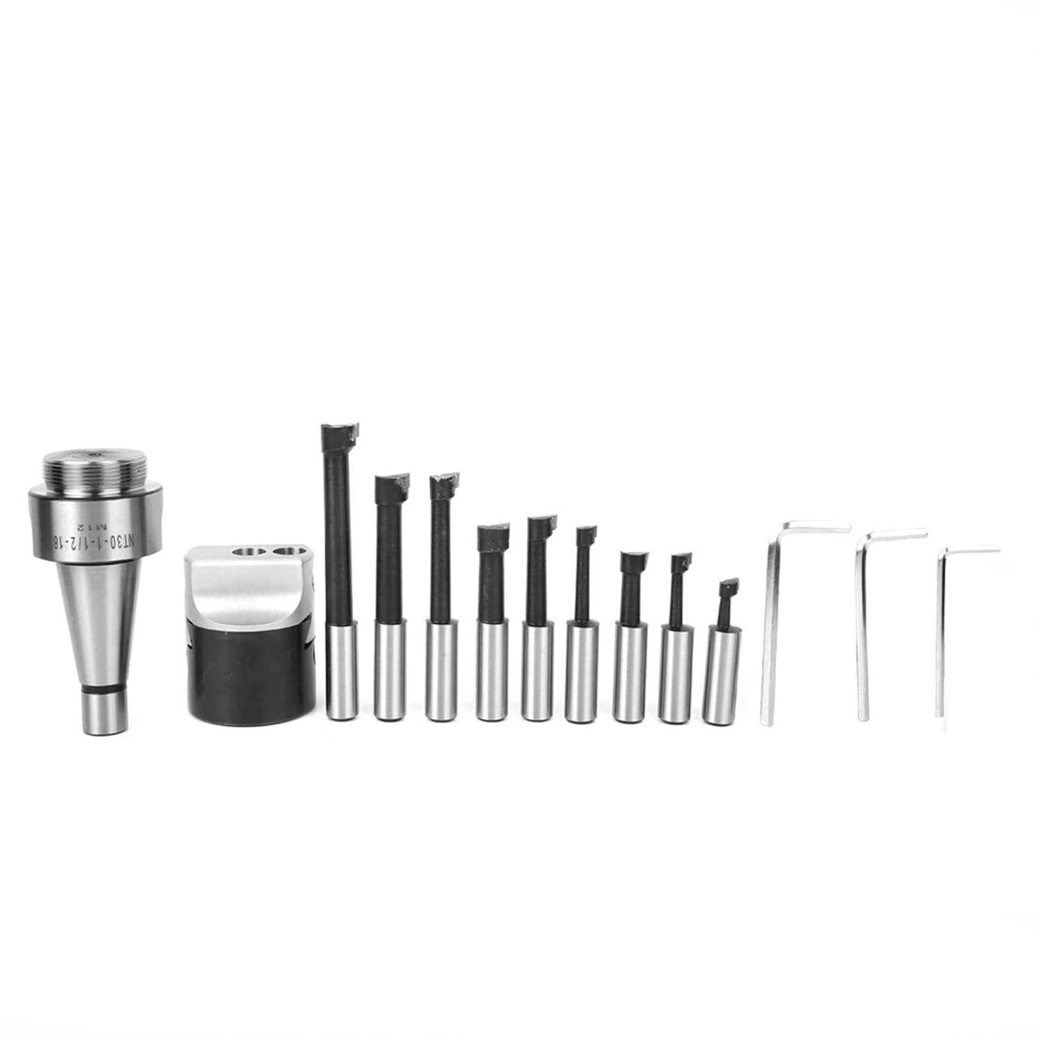 Boring Cutter Set Carbon Steel CNC Milling Tool Kit with Storage Box 9PCS Boring Head Boring Bar Boring Knife for Coordinate Boring Machine Horizontal Boring Machine