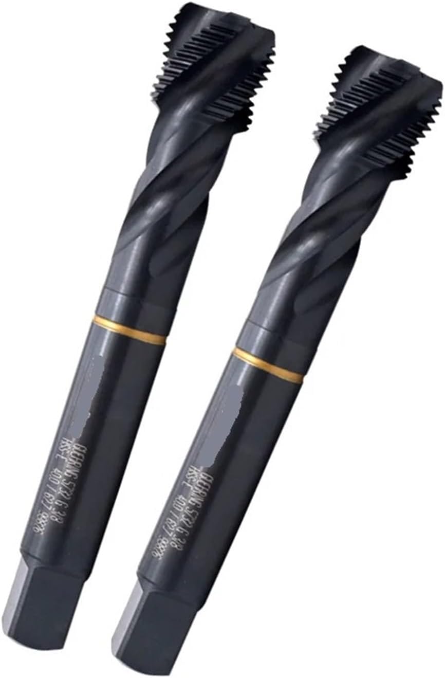 Pipe Tap Set Pipe Spiral Fluted Tap Pointed G 1/8 1/4 3/8 3/4 1/2 Machine Screw Thread Taps Hand Threading Plumbing(Spiral Fluted Tap,G1l8)