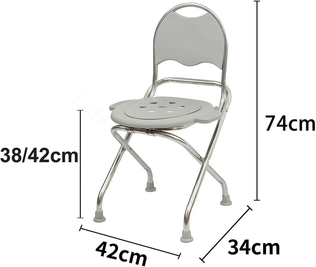 Portable Folding Commode Chair for Disabled and Seniors Lightweight and Non Slip WC Toilet Seat