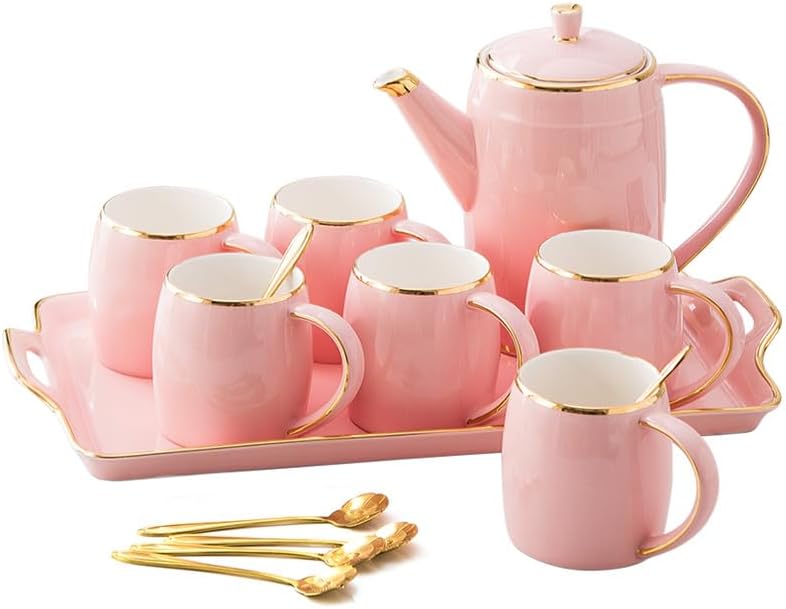 Beverage Serveware Ceramic multifunctional household tea set drinking cup household living room tea set teapot tea cup simple cup water set Water Carafe