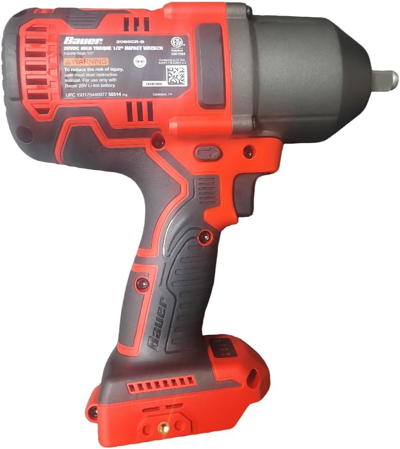 20V Brushless Cordless 1/2 in. High-Torque Impact Wrench - Tool Only - Battery and Charger Sold Separately - Compatible with Bauer