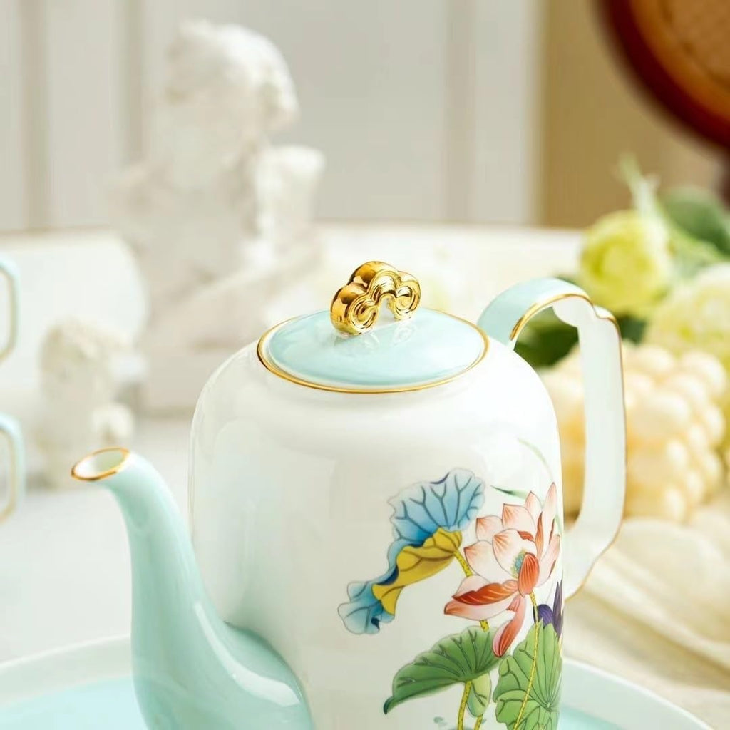 Beverage Serveware 8-piece water set living room reception teapot cup combination Phnom rim drinking kettle teapot set Water Carafe
