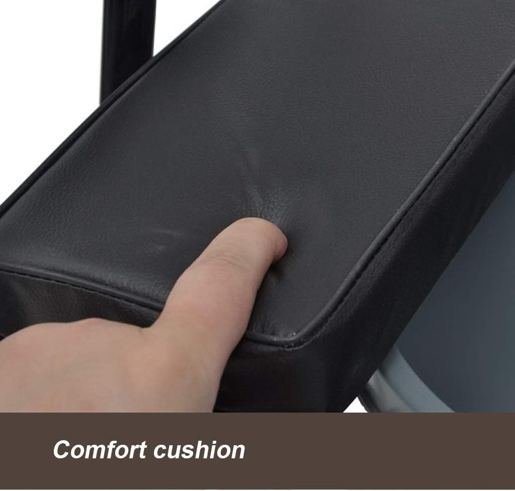 Bedside Commode Seat Extra Wide Heavy Duty Toilet Chair for Seniors Disabled - Pregnant Bath Stool with Padded Cushion Handles and Bucket for Homecare Foldable