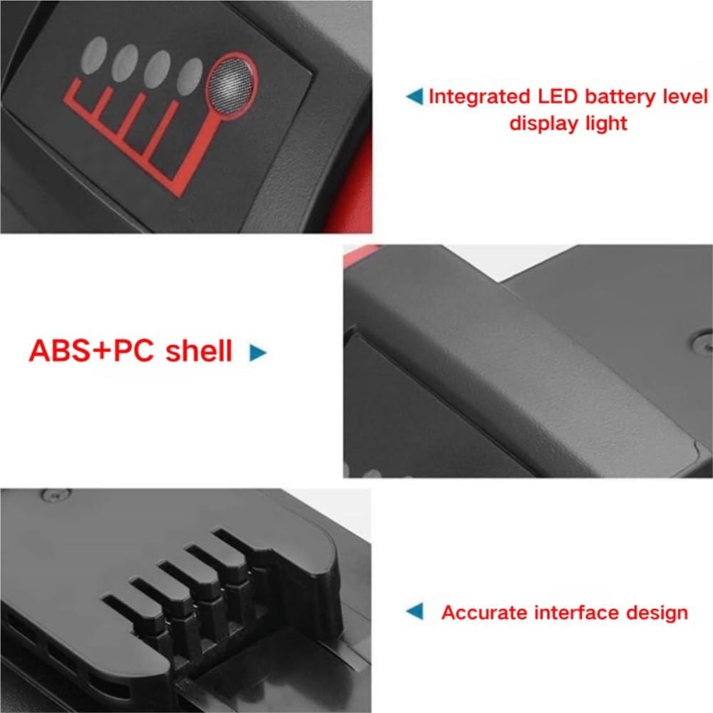 18V 6000mAh/9000mAh/12000mAh Lithium-Ion Replacement Battery Compatible with Milwaukee M18 Tools 48-11-1860, 48-11-1850, 48-11-1840 Cordless Power Tool Batteries(2PCS 12.0Ah)