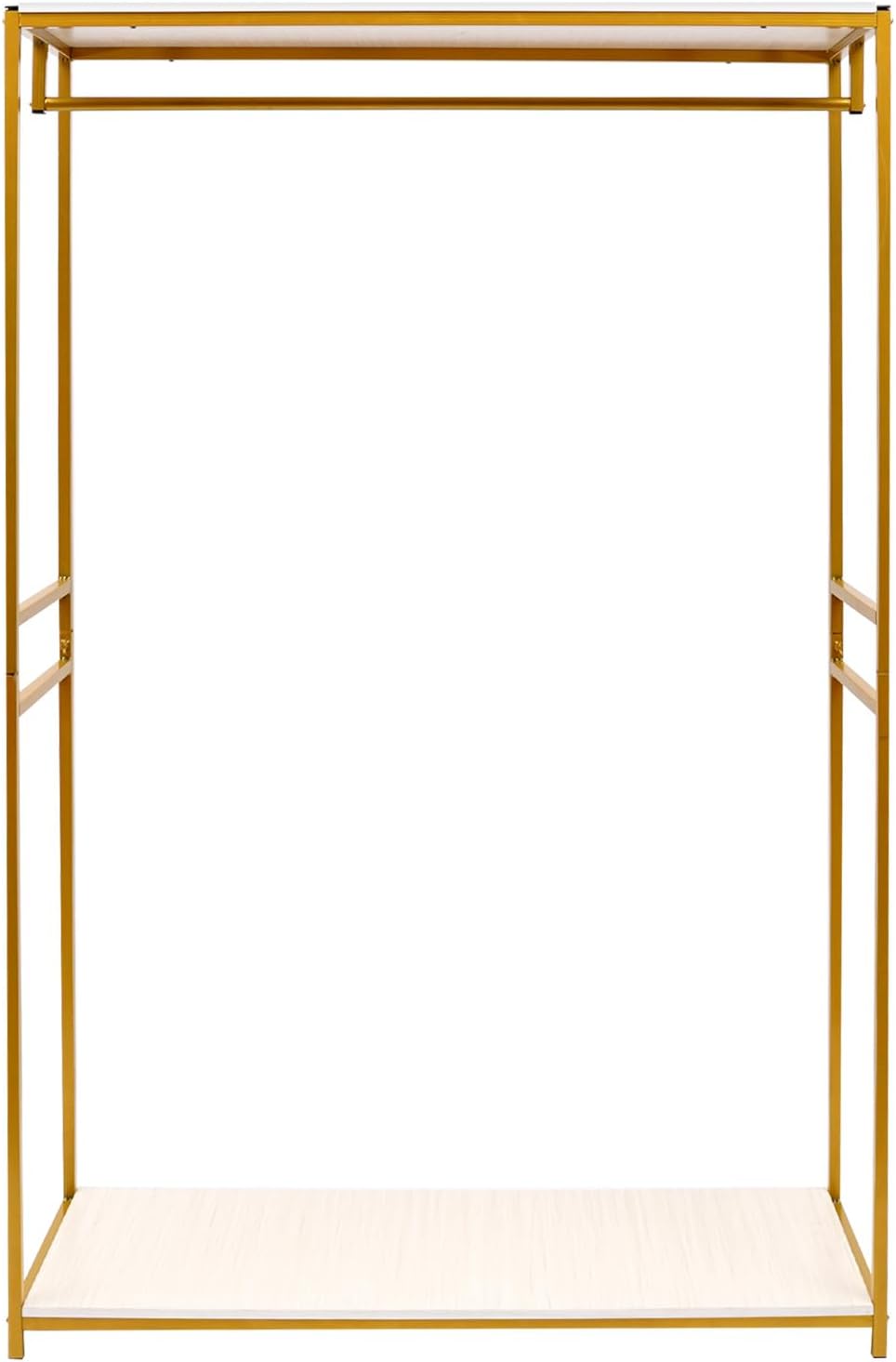 Clothing Racks with Shelf,Wedding Dress Display Rack,Heavy Duty Commercial Garment Clothes Rack for Retail Display,Gold
