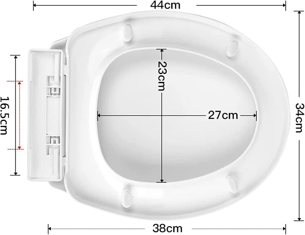 Toilet Seat Toilet Seat White Soft Close, Simple Top Fixing, Oval Shape Toilet Lid Loo Seat(Flower and Bird)