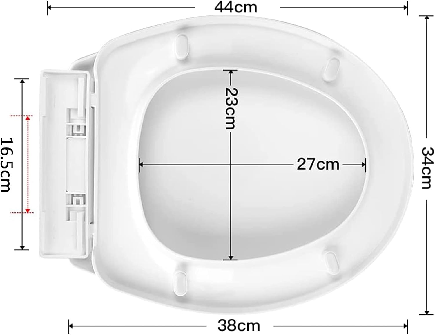 Toilet Seat Toilet Seat White Soft Close, Simple Top Fixing, Oval Shape Toilet Lid Loo Seat(Flower and Bird)