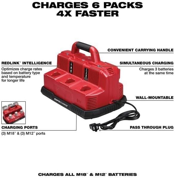 for Milwaukee Tool 48-59-1807 M18 & M12 Rapid Charge Station