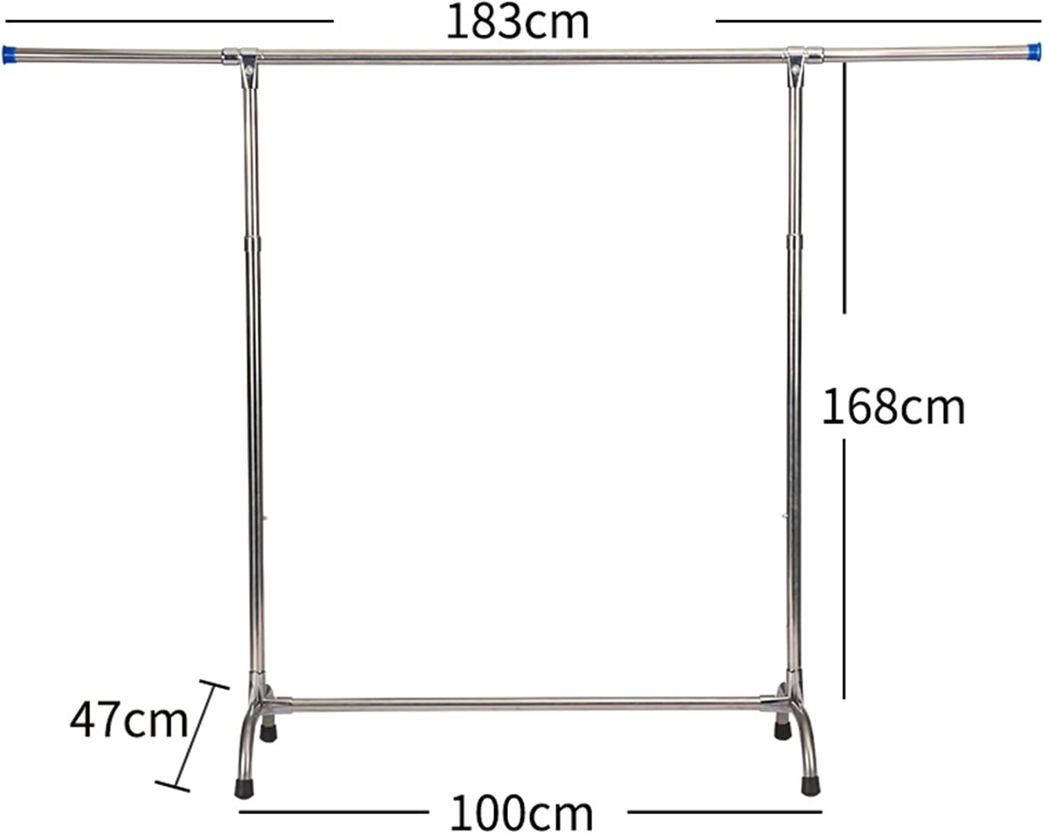 Metal Clothing Rack On Wheels, Rolling Garment Rack with Wheels, Garment Rack Rolling Clothes Rack Withhanging Rod for Bedroom, Hall, Clothes Store (A)