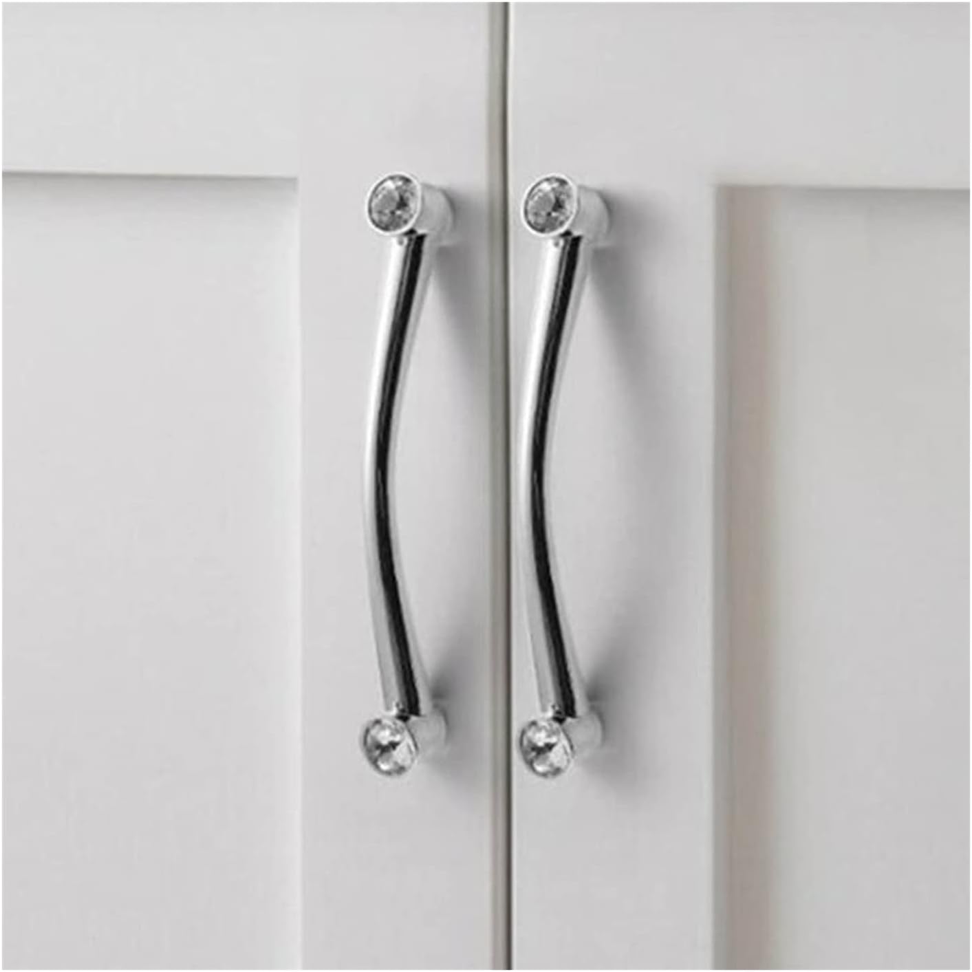 Cabinet Handles Kitchen Hardware 6 PCS Luxury Diamond Crystal Handles Alloy Kitchen Dresser Cabinet Handles Door Knobs Furniture Hardware Cabinet pulls Kitchen Cabinet Handles ( Color : 6733-128 )