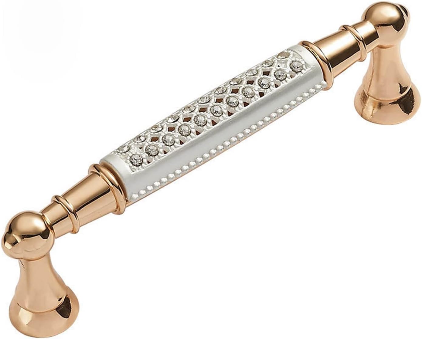 Cabinet Handles Kitchen Hardware 10 Pcs Champagne Gold Door Handles With Diamond Luxury Zinc Alloy Cabinet Drawer Knobs European Wardrobe Furniture Pulls Hardware Cabinet pulls Kitchen Cabinet Handles