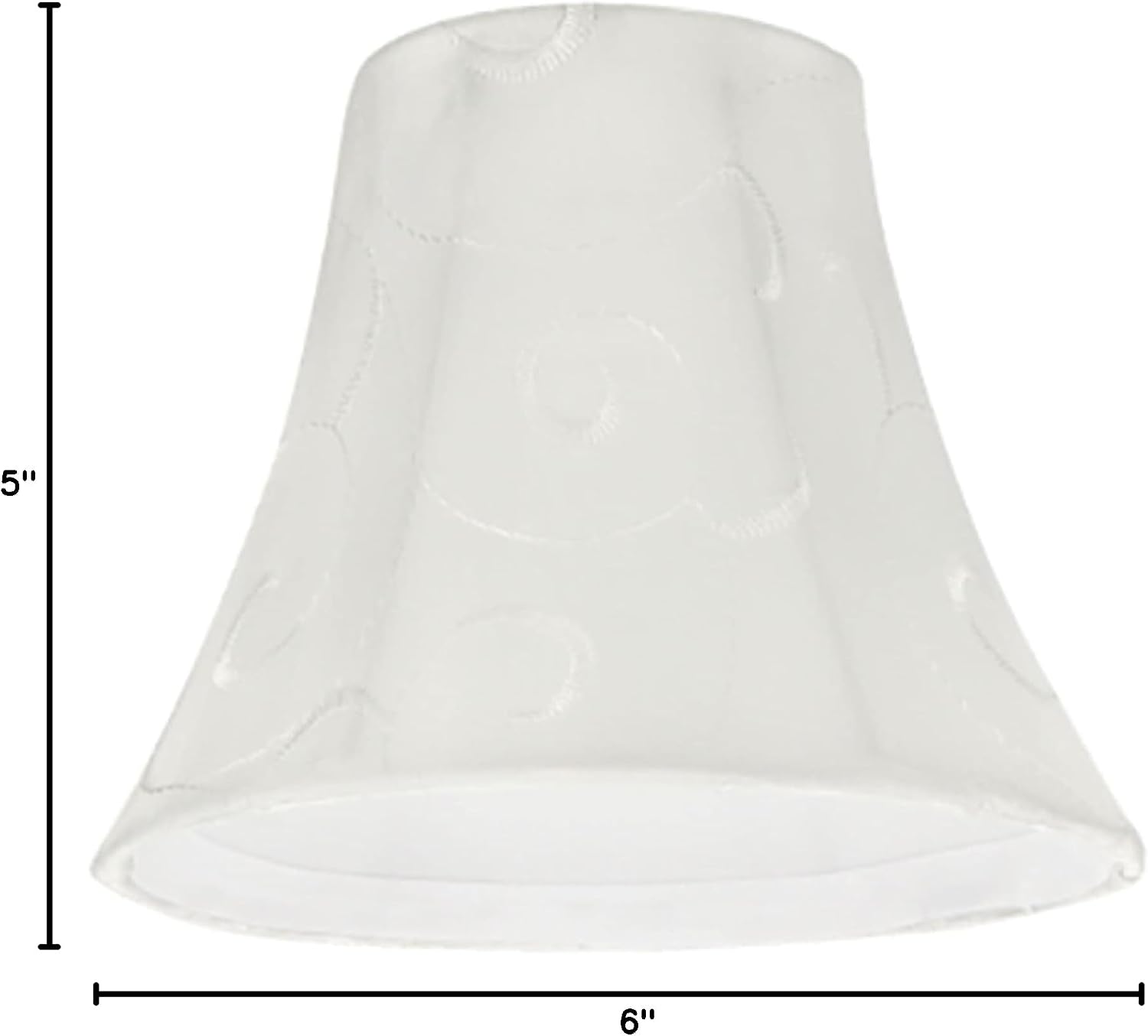Aspen Creative 30057-9A, Bell Clip-On Chandelier Lamp Shade, Beige, 3' Top x 6' Bottom x 5' Slant Height, Set of 9
