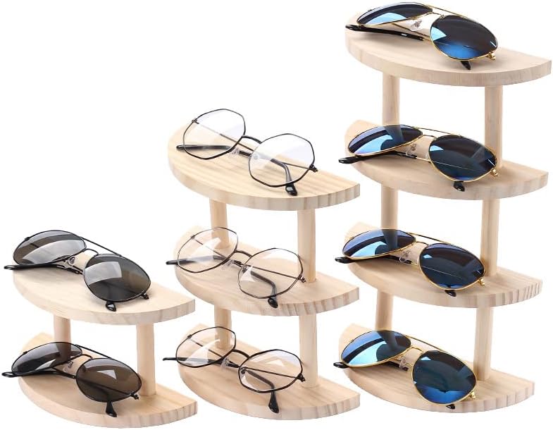 Eyewear Frames Sunglasses Rack Wooden Glasses Display Stand Holder Organizer Wood Sunglasses Stand Glasses Display Jewelry Holder Sunglasses Eyewear