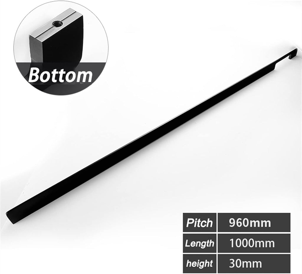 Cabinet Handles Kitchen Hardware Super Long Black Handles Modern 1000mm Furniture Handles Cabinet Door Kitchen Cabinet Knobs Pulls Drawer Wine Cabinet Hardware (2 pcs ) Cabinet pulls Kitchen Cabinet H