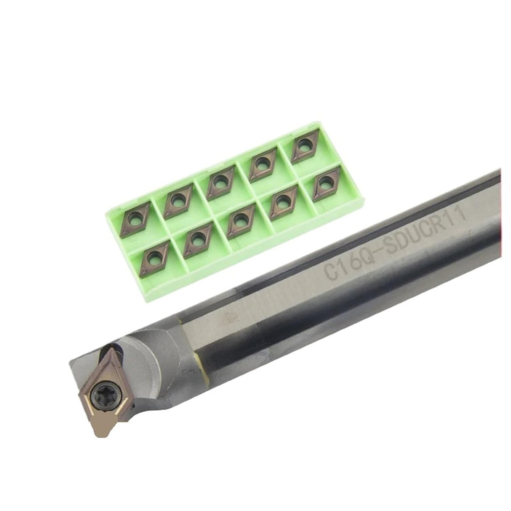 1pc Tungsten Steel Cutter bar -SDQCR/ -SDUCR/-STFCR /-STUCR Internal Turning Tool DCMT Insert Lathe Machine Boring Cutting Tool(DCGT070204-AK H01,C08K-SDQCR07)