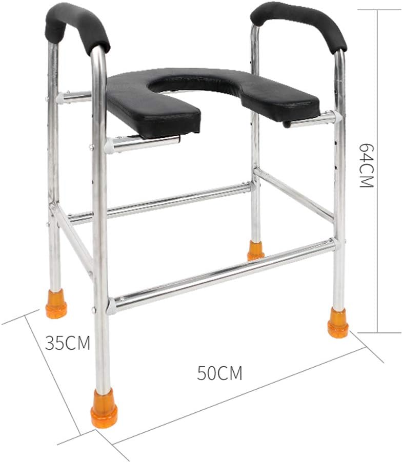Lightweight Handicap Toilet Seat with Safety Steel Frame,Heavy Duty Homecare Commode Chair,for Easy Transfer