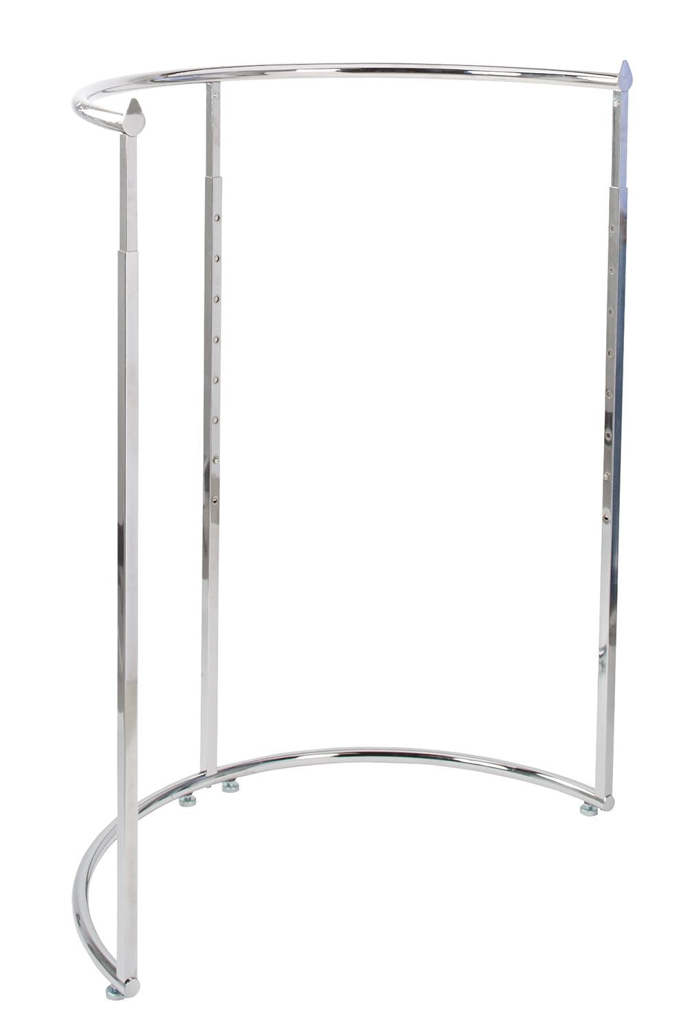 SSWBasics Half Round Clothing Rack - Chrome (44'W x 52'-72'H)