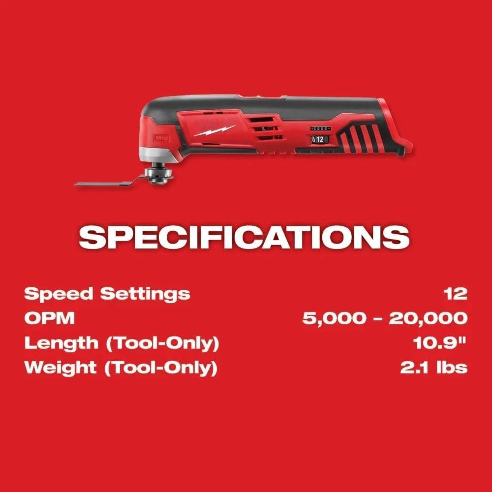 For Milwaukee 2426-20 M12 Cordless Lithium Ion Multi Tool (Bare Tool)