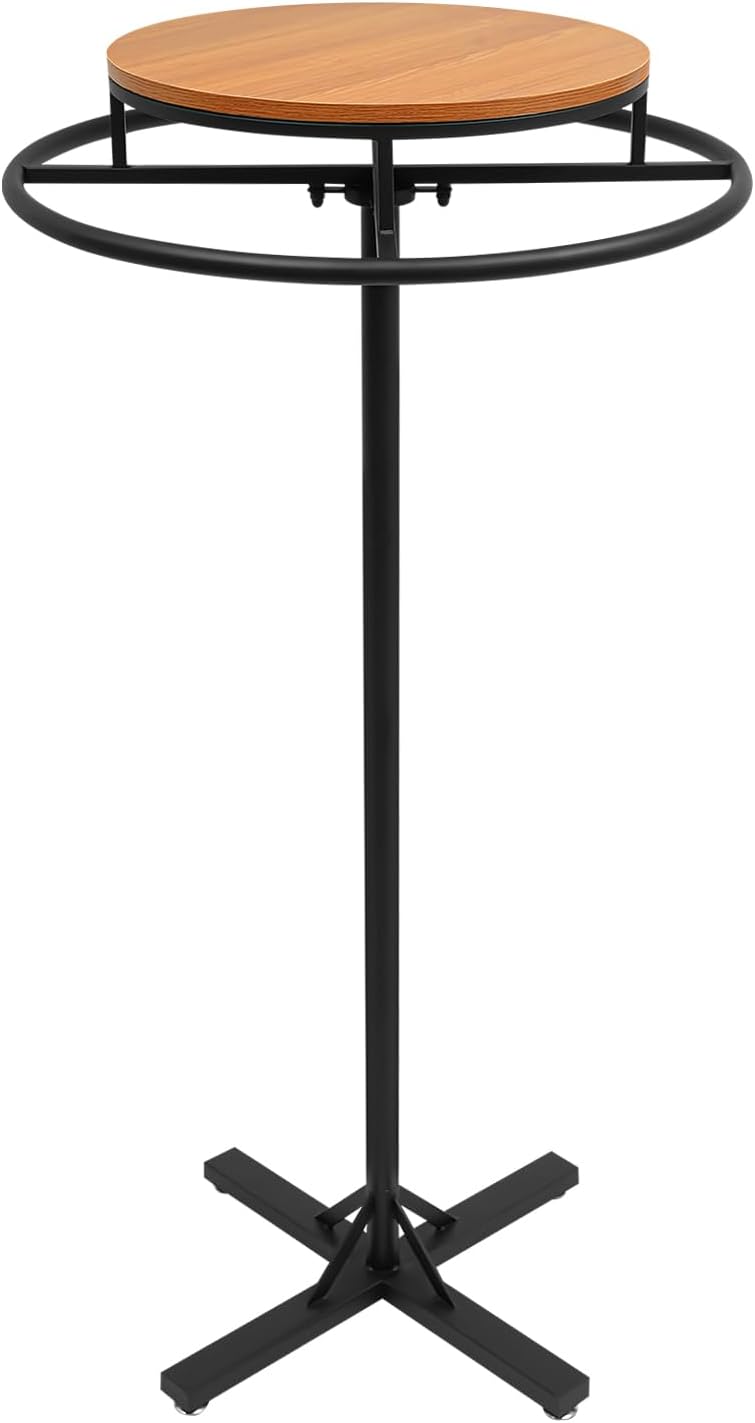 Round Garment Racks for Hanging Clothes 360° Rotary Clothes Display Rack 27.56' Diameter Freestanding Retail Display Stand Commercial Clothing Organizer Clothes Shelf for Retail Boutiques (Black)