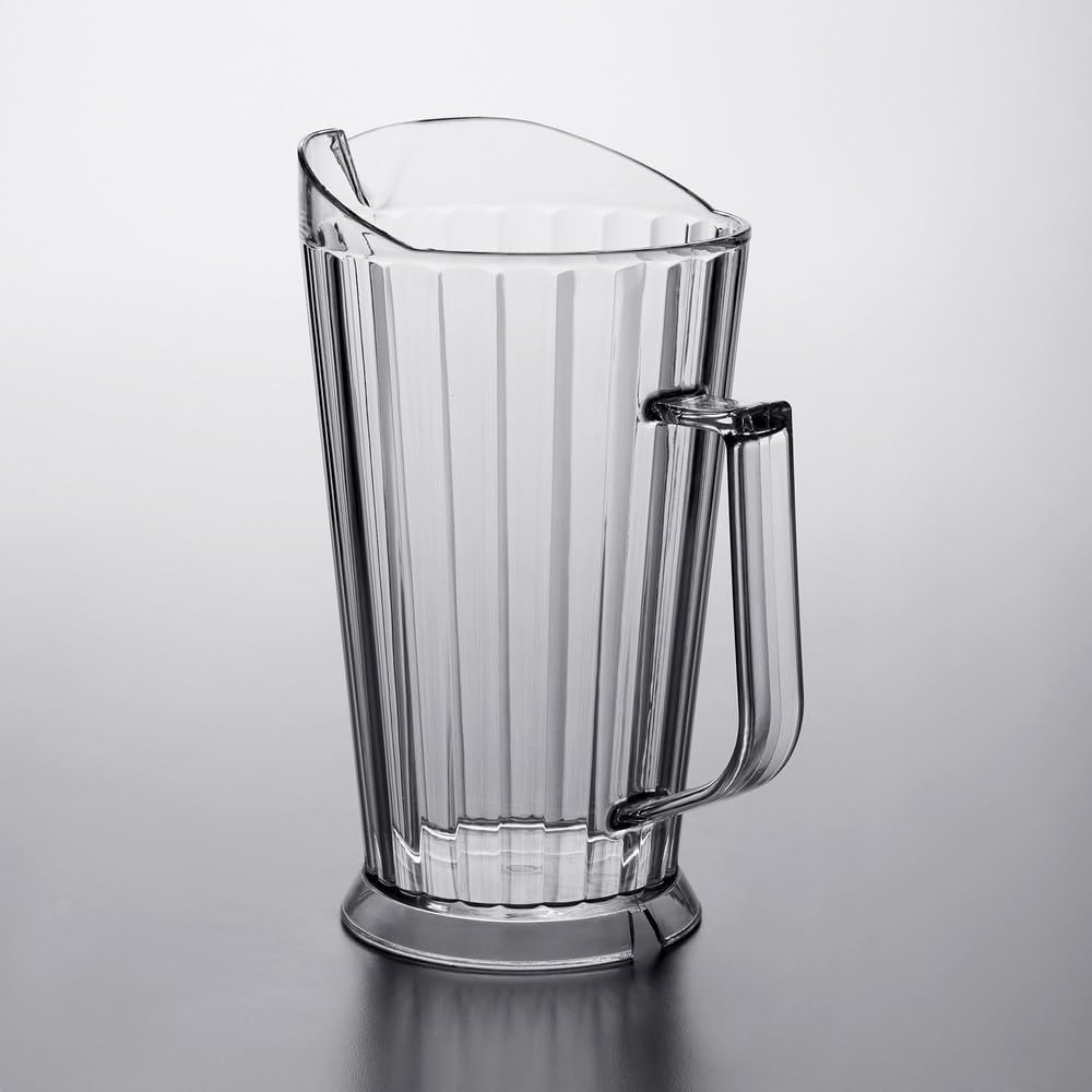 Soro Essentials- 60 oz. Polycarbonate Tapered Pitcher Clear Color Set of 12- Beverage Serveware Carafe Clear Pitcher for Mimosa Bar Brunch Cold Water Juice Milk Iced Tea Lemonade for Home Restaurant
