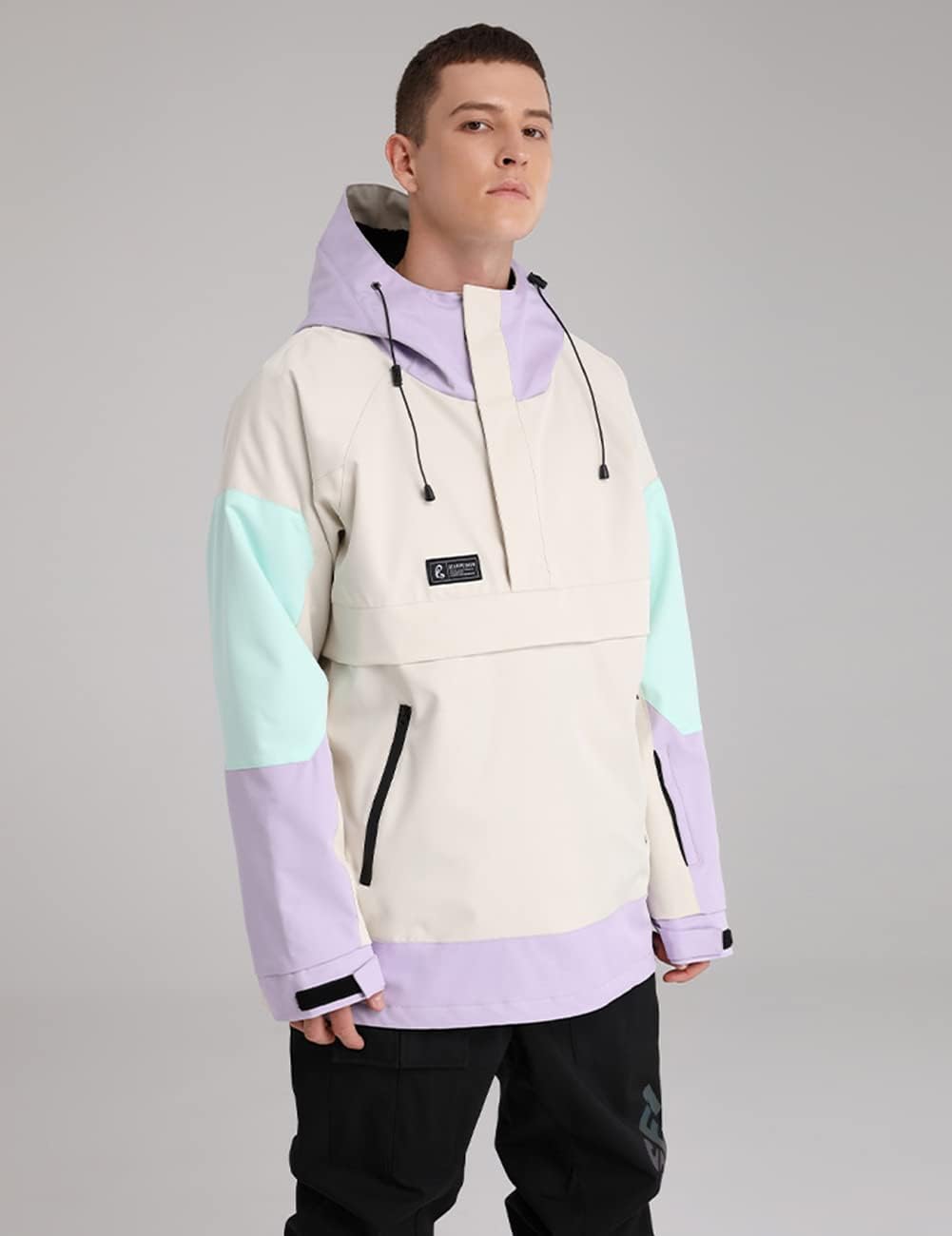 SEARIPE Womens Ski Jacket Mens Snow Jacket Waterproof Winter Snow Coat Couples Pullover Snowboard Hooded
