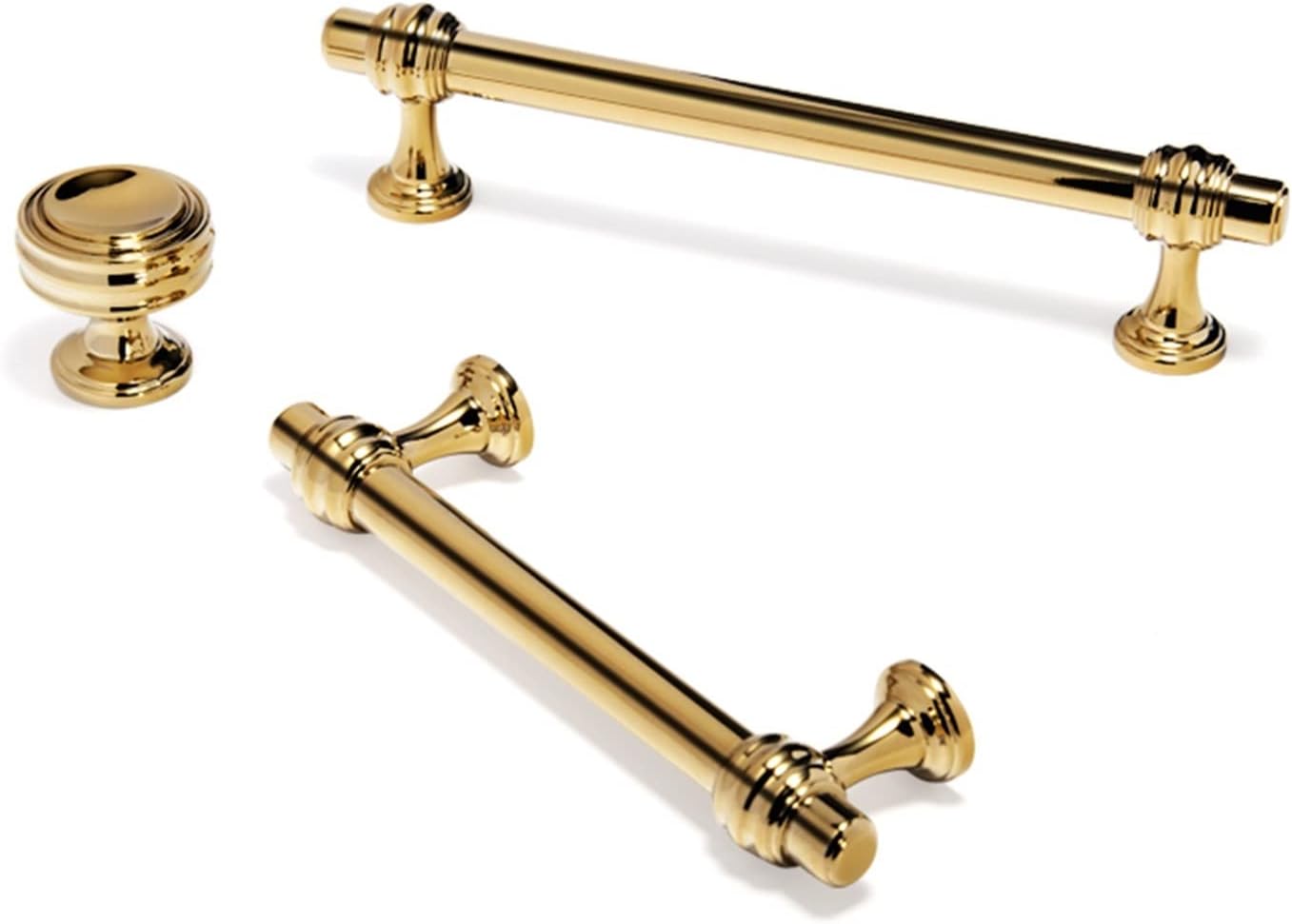 TOMYEUS Cabinet Handles Kitchen Hardware New Luxury Modern PVD Gold Dresser Kitchen Cabinet Handles and Furniture Handle for Cabinets and Drawers 10 Pcs Cabinet pulls Kitchen Cabinet Handles