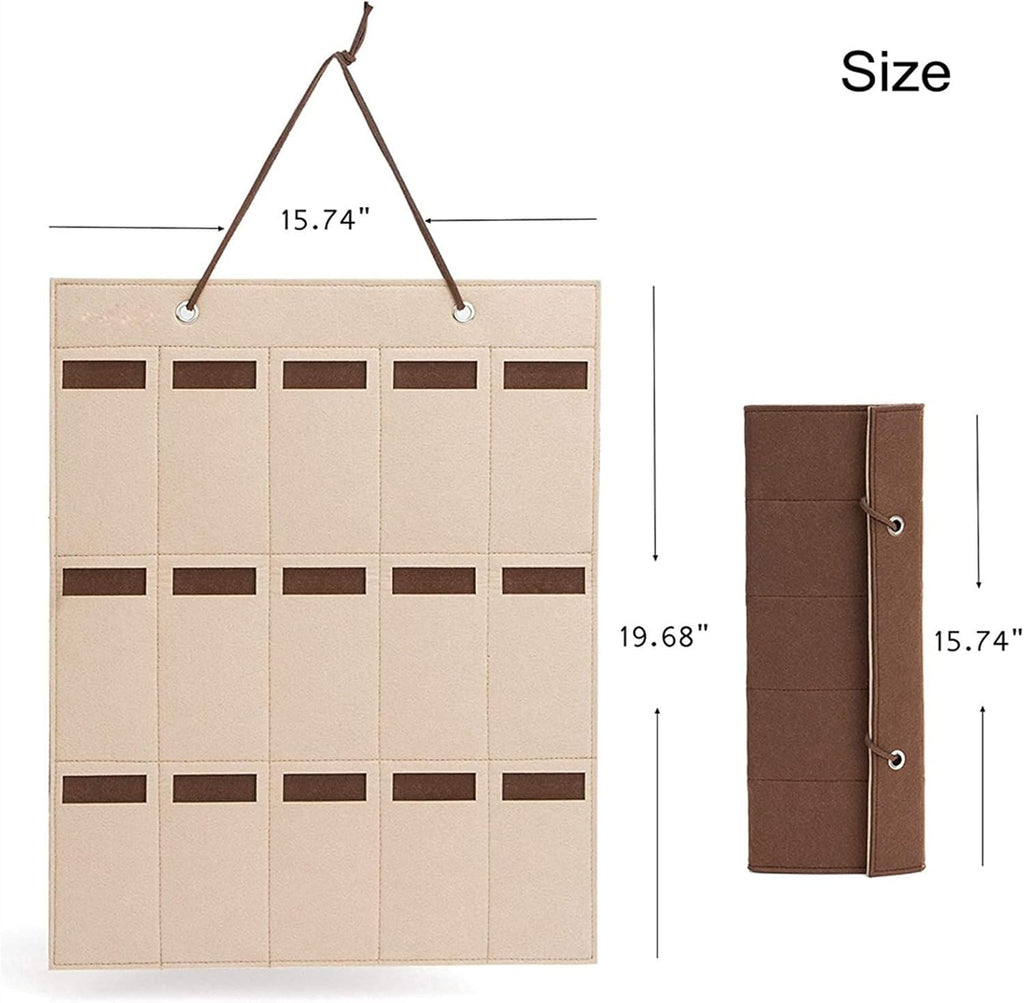 GRFIT Glasses Stand 15 Slots Eyeglasses Stand Holder for Sunglasses Glasses Storage Display Hanging Bag Wall Pocket Storage Box Organizer Eyewear Display Stand