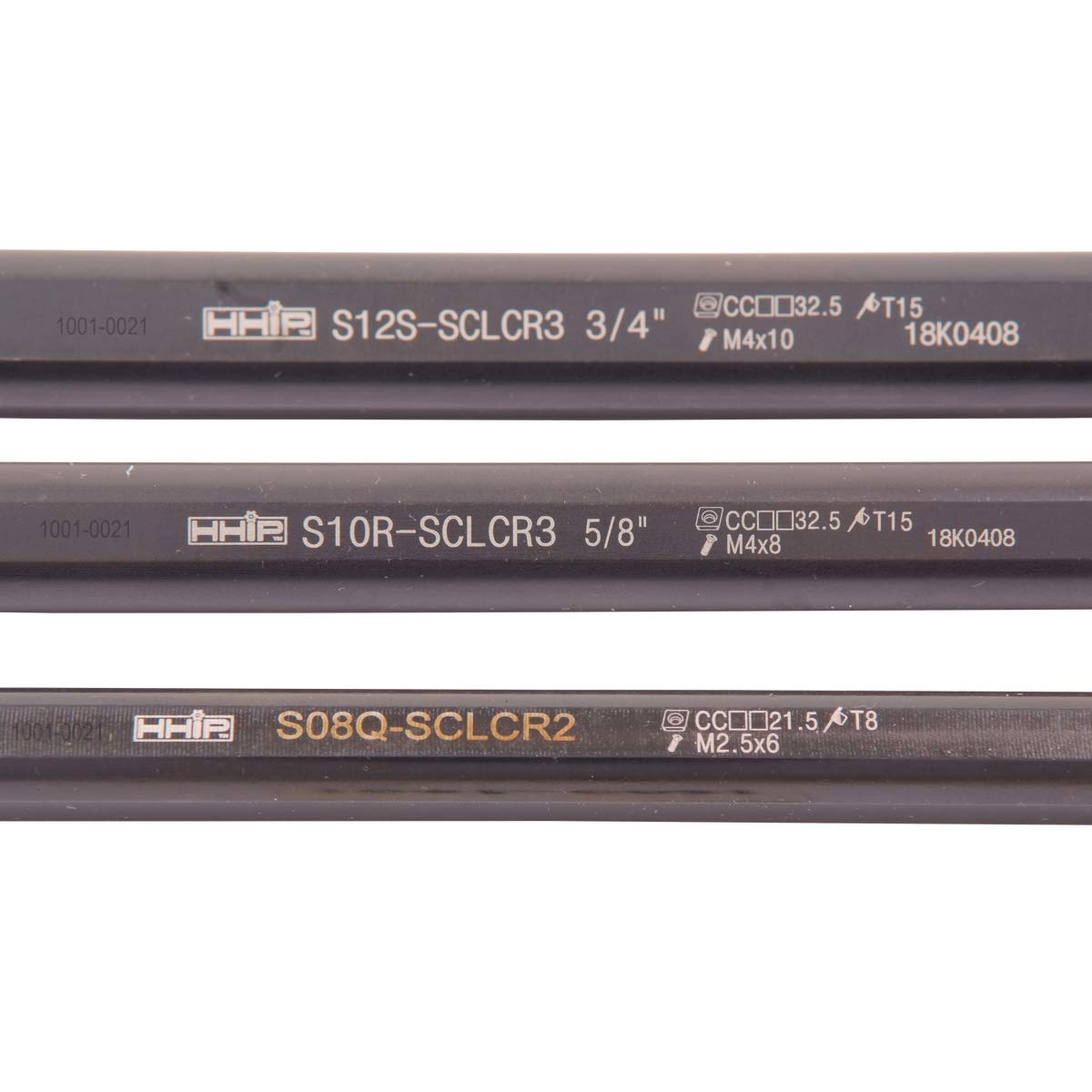 HHIP 1001-0021 3 Piece (1/2-5/8 & 3/4 Inch) SCLCR Indexable Boring Bar Set