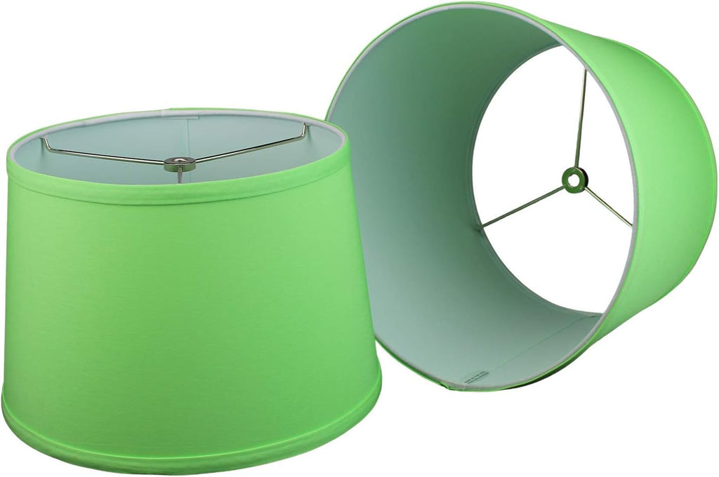 FenchelShades.com Set of 2 Lampshades 10' Top Diameter x 12' Bottom Diameter x 8' Slant Height with Washer (Spider) Attachment. Attaches to Lamps with an existing Harp (not included) (Linen Pear)